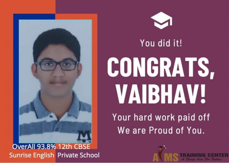 Congrats Vaibhav ! Maths & Science Tuition Musaffah & Abu Dhabi