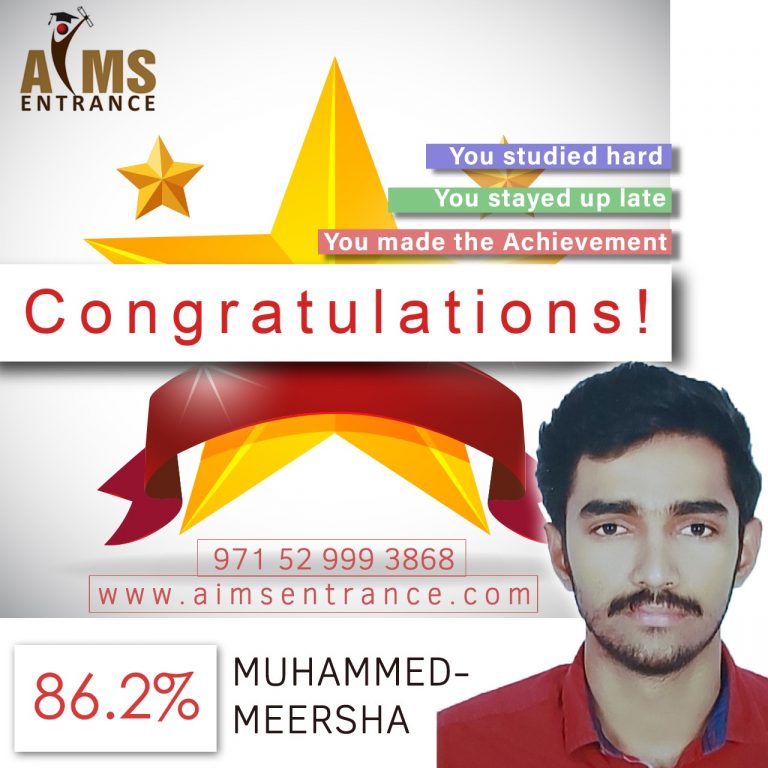 Aims Entrance Coaching - Testimonial Muhammed Meersha